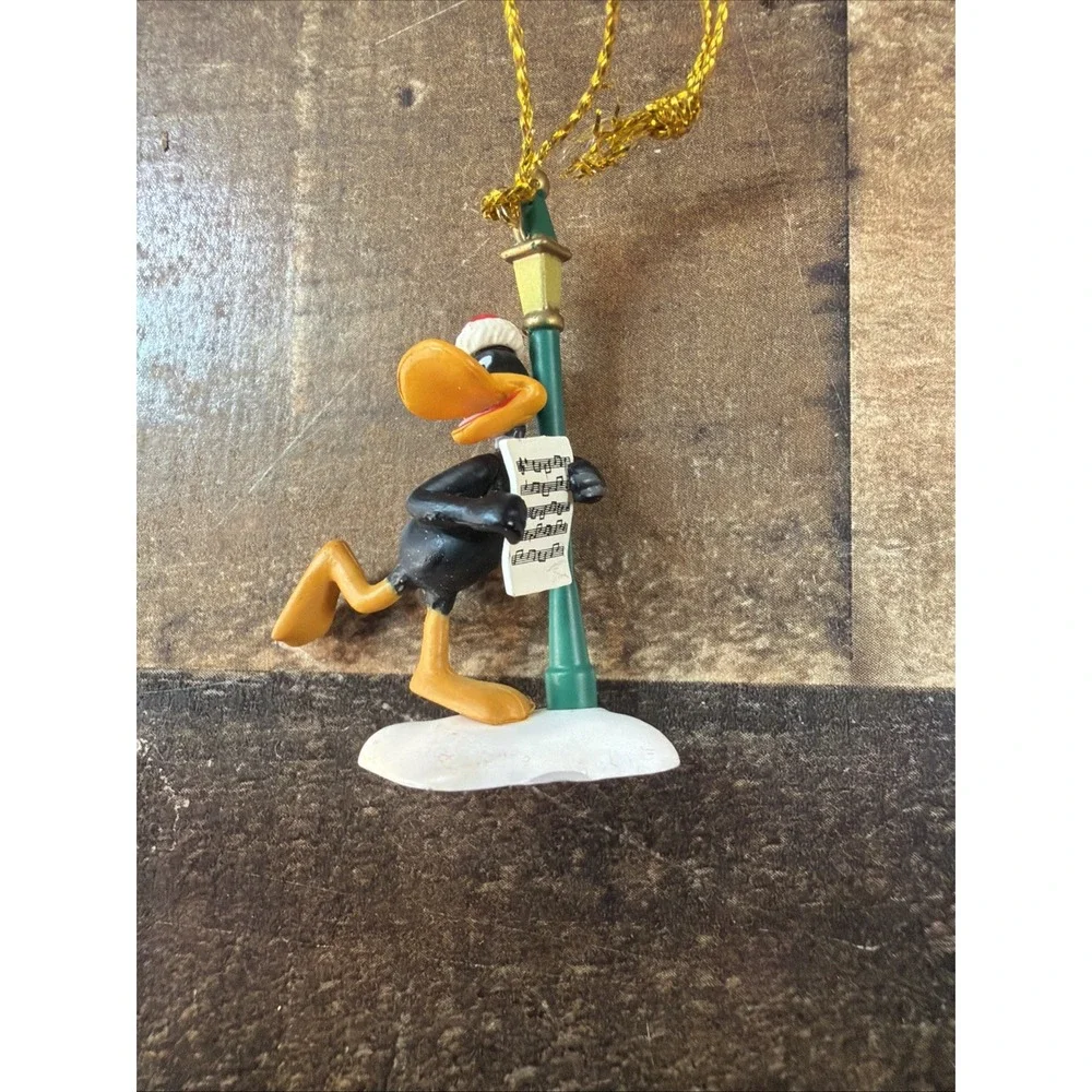 Vtg Looney Tunes Miniature Christmas Ornaments Lot 4 Wile E Coyote Daffy Sam 90s